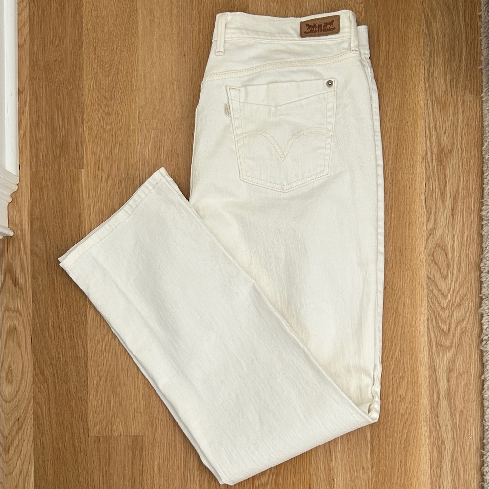 Levi's 505 Off-White Straight Leg Jeans (12M)